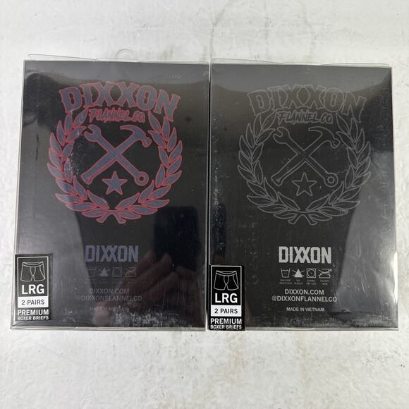 NIB Dixxon Flannel Company Men’s Large Premium Boxer Briefs Assorted 4 Pairs - Picture 4 of 4